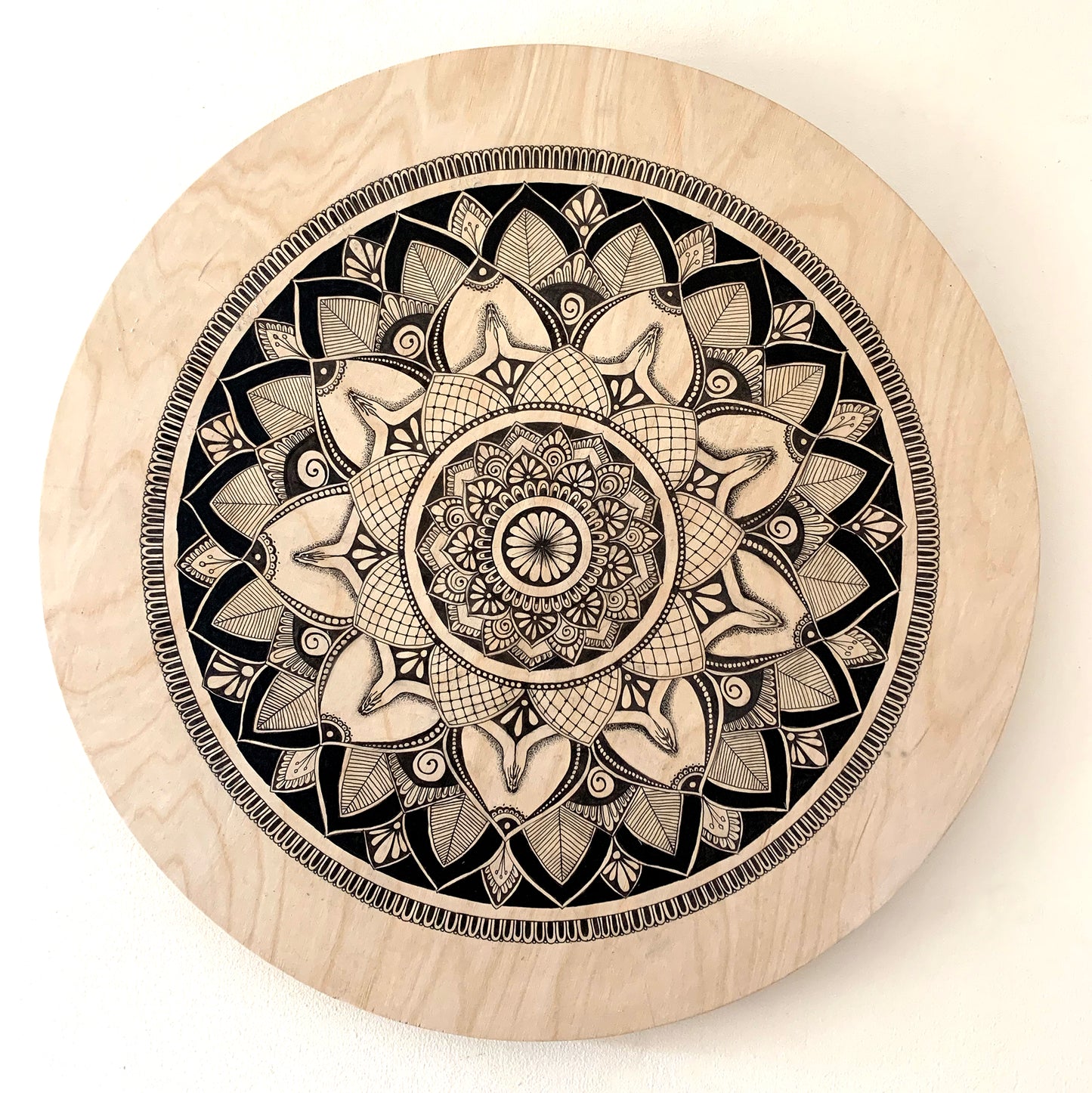 Namaste on Wood